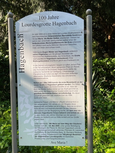 100 Jahre Lourdesgrotte in Hagenbach